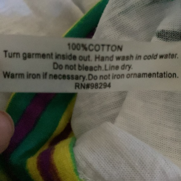 Stein Mart Multicolored Bedazzled Tropical Pattern Shirt - Picture 7 of 7